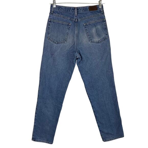 L.L. Bean Womens Vintage 90s Plaid Flannel Lined Jeans High Waisted Tapered Leg - Picture 6 of 16